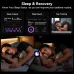 Interface view of Kieslect Biokoop Fitness Tracker showing sleep analysis, sleep report, and nap tracking panels.