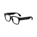 Meta Fury Glass, angled side view showcasing black frame design with clear prescription lenses