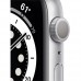 Apple Watch Series 6 A2292 (M00D3LL/A) 44mm Sport Band (Silver Aluminum, White)