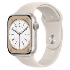 Apple Watch Series 8 45mm Starlight Aluminum Case Sport Band