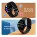 Dual view of boAt Lunar Link smartwatch highlighting HR & SpO2 monitoring and notification alerts.