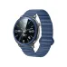 KFI GT6 Smart Watch with blue strap, round face, Roman numerals, digital indicators for steps and battery