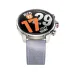 KR 3 smartwatch close-up with grey fabric strap, premium metal body and bright fitness display