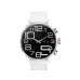 KR Ultra 3 smartwatch back view with sensors, white strap, and stainless steel rear casing