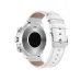 KR Ultra 3 smartwatch close-up front view with bold numbers, date display, and sleek white strap