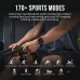 Action view of KOSPET Pulse 2 smartwatch worn during battle rope exercise highlighting 170+ sports tracking modes.
