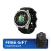 Silver body with Black silicon strap of Kospet Tank T4C