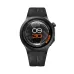 OnePlus Watch 4 smartwatch with round AMOLED display, black strap, world map watch face, fitness tracking and rugged design