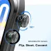 Smartwatch with 180° rotatable HD camera module for versatile front and rear photography.