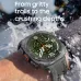 Wrist view of Samsung Galaxy Watch Ultra 2 splashed with water highlighting durability and outdoor-ready design.