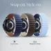 Front view of Titan Evoke 2.0 smartwatch with dual-tone magnetic straps in blue, beige, and light blue styles.