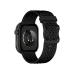 Rear close-up view of Unikyy Q1 Smart Watch highlighting circular sensor module and perforated strap texture design