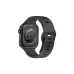 Rear sensor view of Unikyy Wing Smart Watch showing circular health sensor module and textured silicone strap design