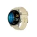 Weofly Active 2 Smart Watch shown in a clean angled product view with a beige strap and bright digital display.