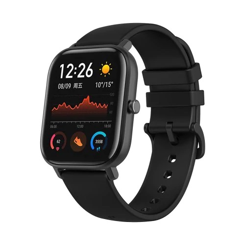 Amazfit GTS Square Shape Touch Bluetooth Smart Watch Obsidian Black (Global Version)