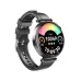 XO GT4 Smart Watch angled front view with white strap and round display showing fitness metrics.