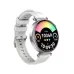XO GT4 Smart Watch angled front view with black strap and round display showing fitness metrics.