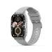 XO J10 Smartwatch front view with silver case, gray strap, and analog-style display.