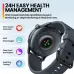 Promotional view of Zeblaze Btalk 3 Pro smartwatch highlighting 24-hour health management features.