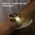 Wrist view of the Amazfit T-Rex 3 Pro with built-in two-color LED flashlight illuminating surroundings in low light.