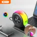 BYZ 505A RGB Bluetooth Speaker, angled view showcasing colorful RGB lighting effects and compact desktop speaker design
