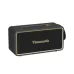 Fantech Finecoustic FBS2 Retro Portable Bluetooth Speaker Front View in Matte Black with Premium Gold Accent Trim