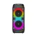 Neraparty NP02 portable party speaker with dual drivers, RGB lighting, front grille, display, and top control panel
