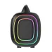 Front view of NeraParty NP01 Bluetooth Speaker with colorful RGB lights around the speaker panel