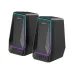 Front view of HAVIT SK769BT RGB Light Bluetooth Speaker with mesh panel and glowing LED edges