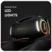 Angled view of HiFuture BoomBeat Portable Bluetooth Speaker with colorful LED light rings