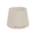 Front view of HiFuture Mega S Portable Bluetooth Speaker in latte finish with compact design
