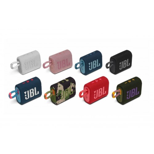 JBL Go 3 Portable Waterproof Bluetooth Speaker, Black