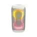 BL PartyBox 320 white party speaker with glowing yellow and pink LED light ring on white background.