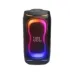 JBL PartyBox 320 black party speaker featuring colorful RGB LED light rings and JBL logo.
