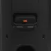 op view of JBL PartyBox speaker showing control buttons, volume dial, and carrying handle.
