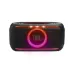 JBL PartyBox On-The-Go 2 speaker front view with circular RGB light ring, JBL logo, and portable handle on top