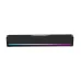 Front view of Rapoo A110 Bluetooth soundbar featuring an active RGB lighting strip along the bottom base.