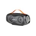 Angled view of Unikyy Eagle 40W Portable Bluetooth Speaker showing dual drivers with mesh grille and compact body design