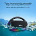 Splash-resistant view of Unikyy Vigor 50W Portable Bluetooth Speaker half submerged in water showcasing rugged waterproof design