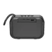 XO F66 Bluetooth speaker, rear view showing control buttons, ports and wrist strap attachment point