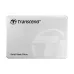 Transcend 2.5-inch SATA SSD with silver metal casing, minimal design and branding, ideal for fast storage upgrade
