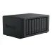 Side view of Synology DiskStation DS1825+ NAS Enclosure showing LED indicators and eight locked drive bays.