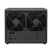 Synology DiskStation DS925+ rear view: dual fans, LAN ports, USB, power input, reset button.