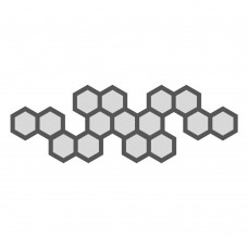 Hexagonal Shape 15 Unit Geometric Wall Light