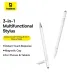 Baseus Smooth Writing III 3-in-1 Multi-functional Passive Stylus Pen