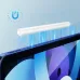 Side magnetic attachment view of BWOO BO-CK02 Smart Stylus Pen for iPad snapped onto tablet edge showing seamless storage