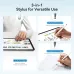 JR-BP561 3-in-1 stylus pen with rubber, disc, and ballpoint tips for drawing, touchscreen use, and paper writing
