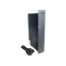 Front view of COTE CMCC-14 MC Chassis standing upright beside power cable highlighting tall metal enclosure design