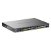 Front angled view of Netgear GS752TPV3 52 Port Gigabit Ethernet Smart Switch (4SFP) showing full port array on metal rackmount chassis