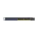 Front view of Netgear M4300-28G-PoE+ (GSM4328PA) 28 Port Managed Switch showing full row of Ethernet ports on slim rackmount chassis